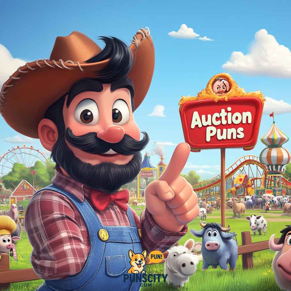 Funny Auction Puns for Social Media Posts